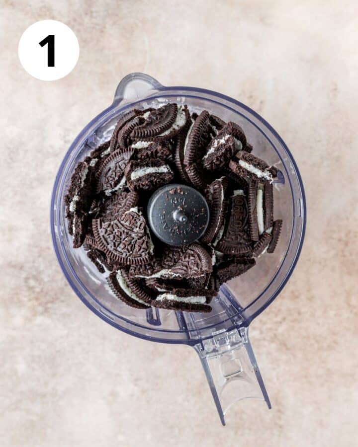 oreos in food processor.