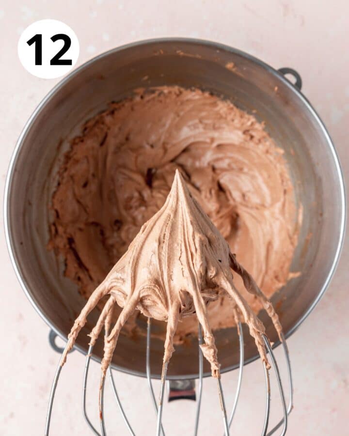 silky chocolate mousse after beating in third egg.