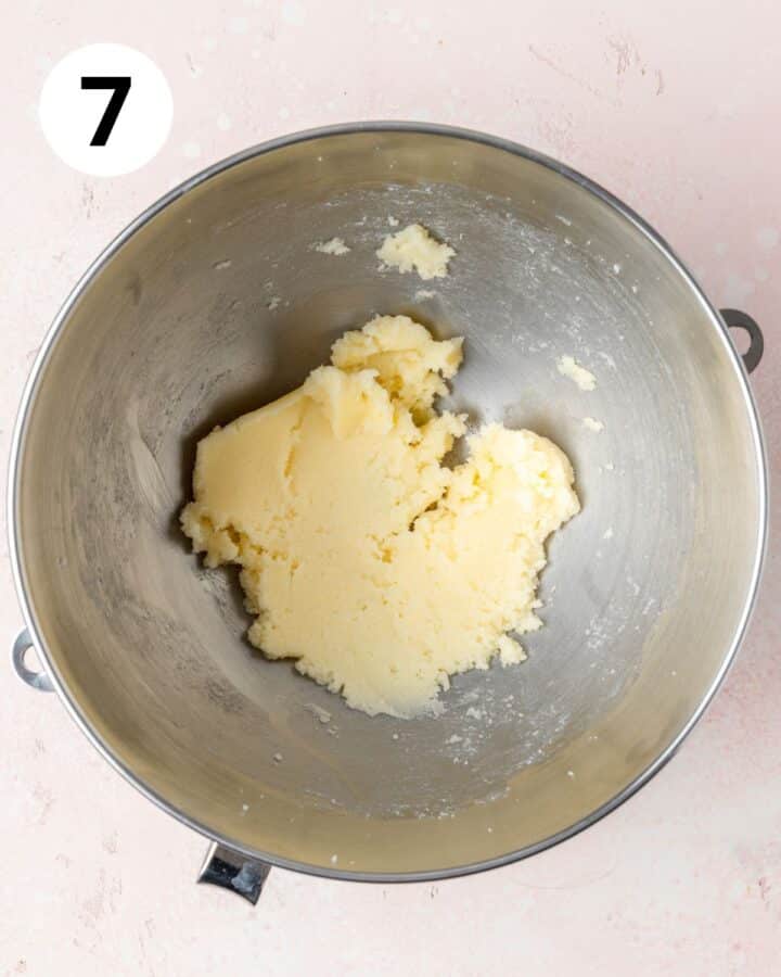 butter and sugar beaten together.