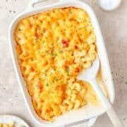 creamy baked Mac and cheese.