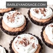 mini chocolate mousse tarts pin.