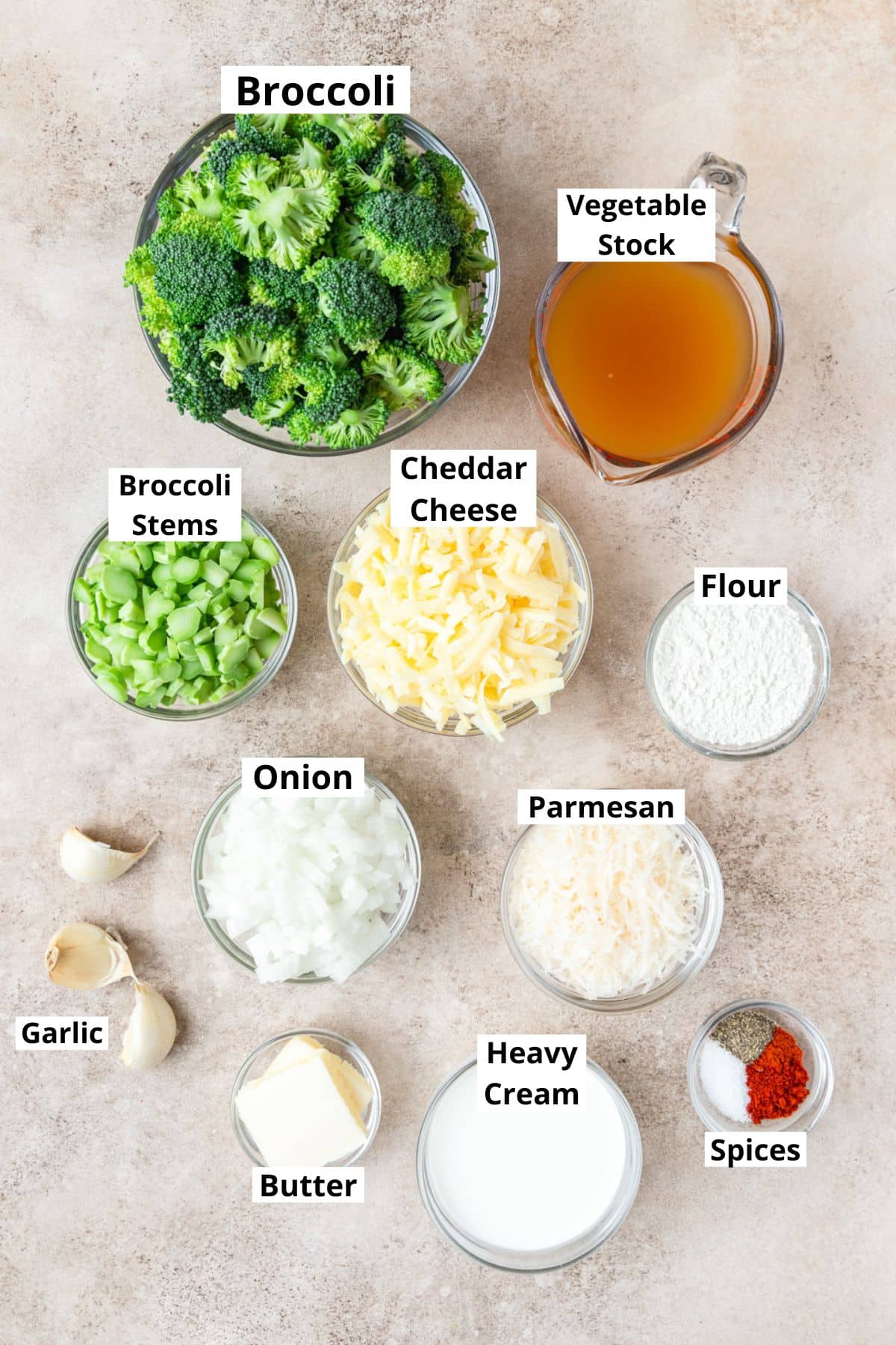 broccoli cheddar soup ingredients. 