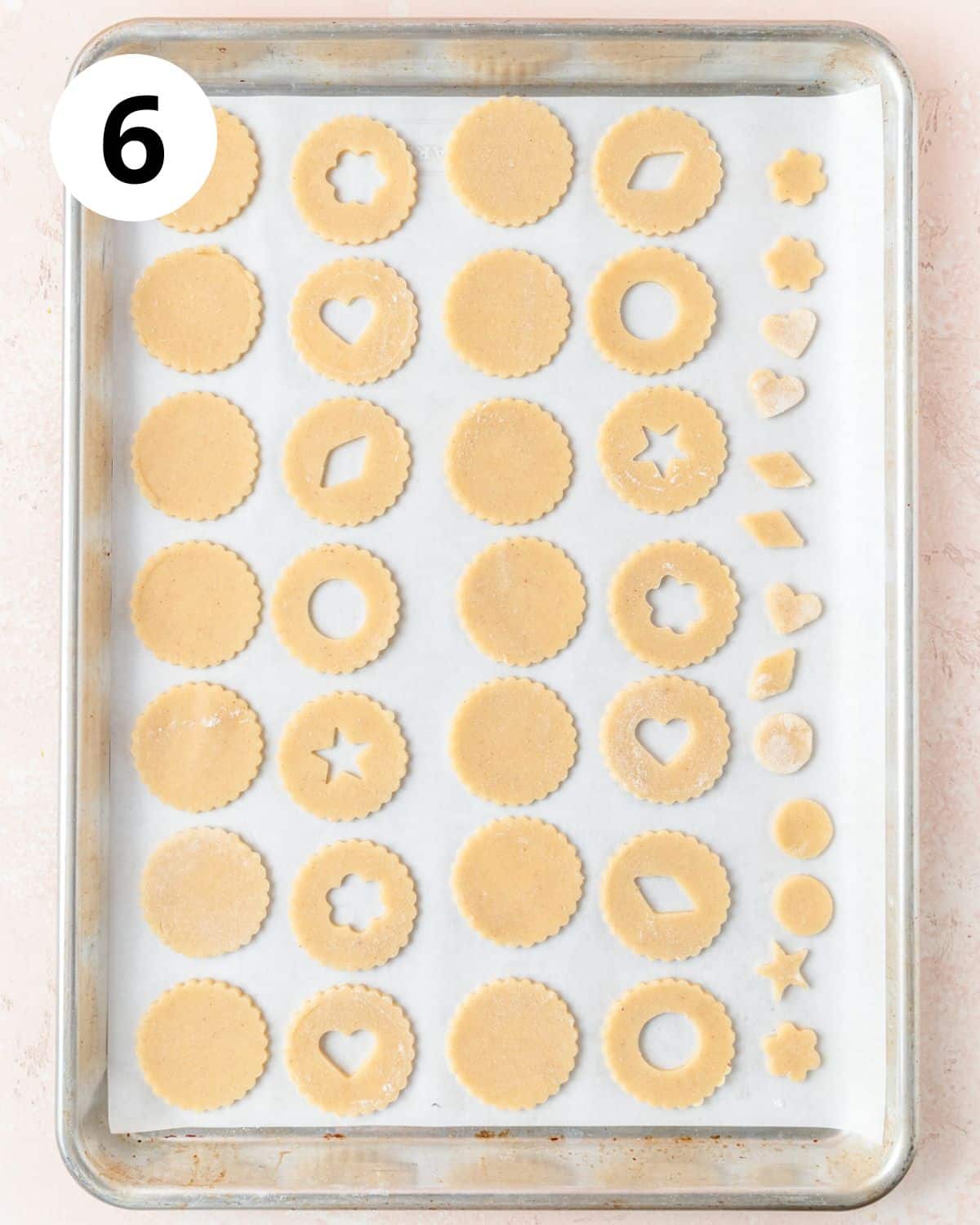 linzer cookie dough before baking.