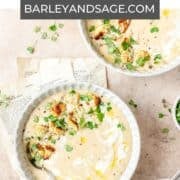 roasted garlic and cauliflower soup pin.