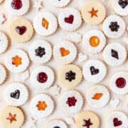 classic jam filled linzer cookies.