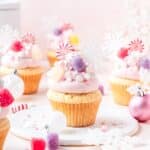 sugar plum fairy cupcakes filled with plum jam.