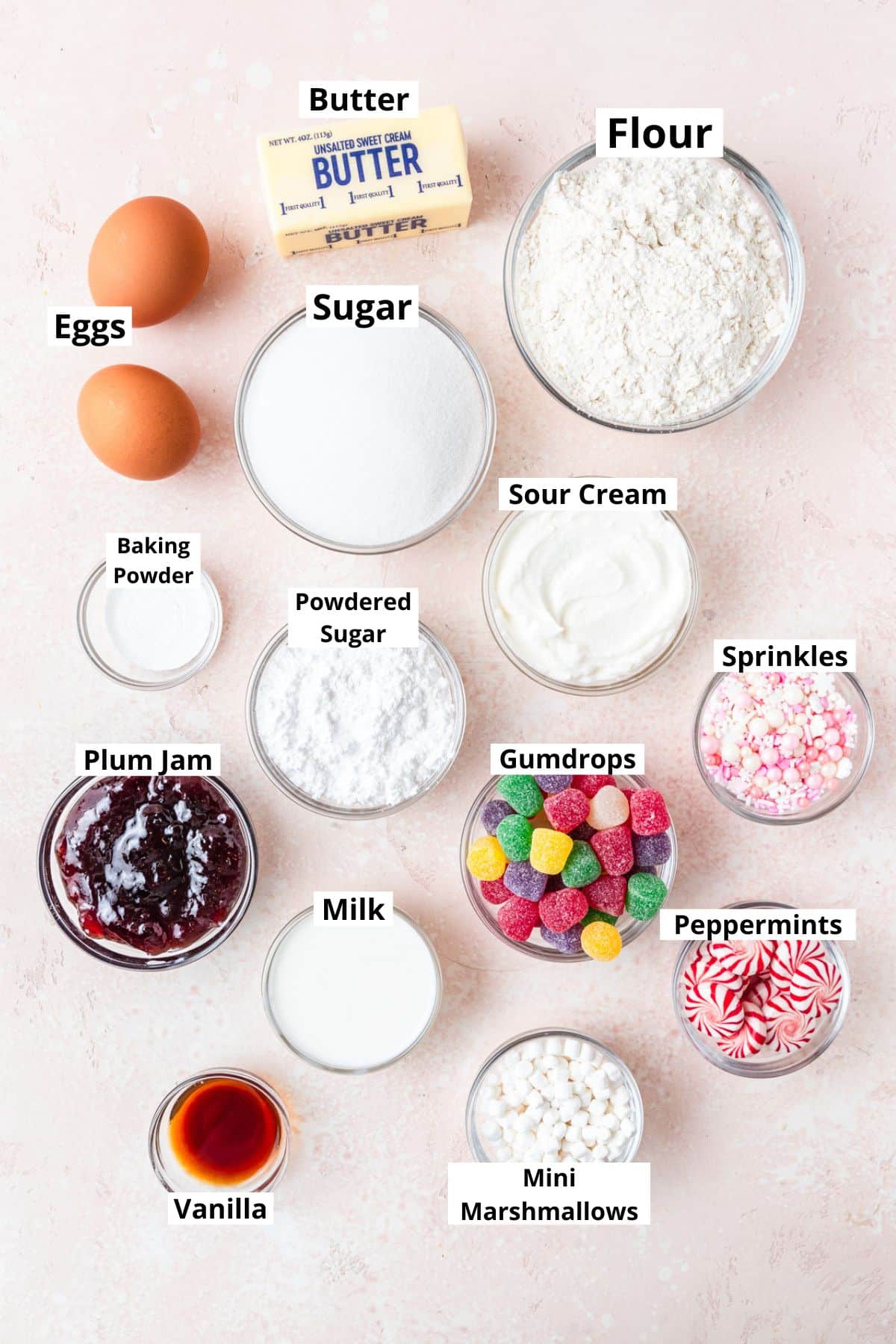 sugar plum fairy cupcakes ingredients.