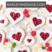 raspberry linzer cookies pin.