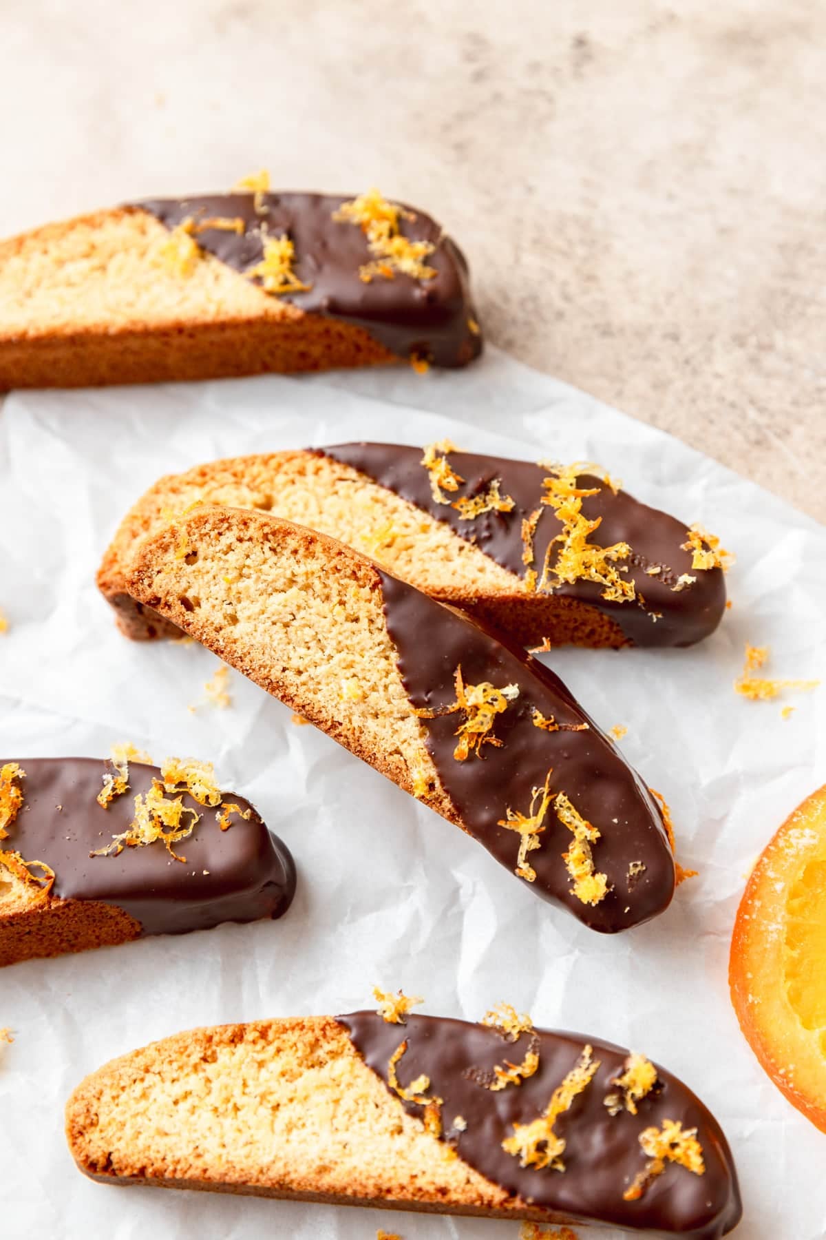 orange chocolate biscotti.