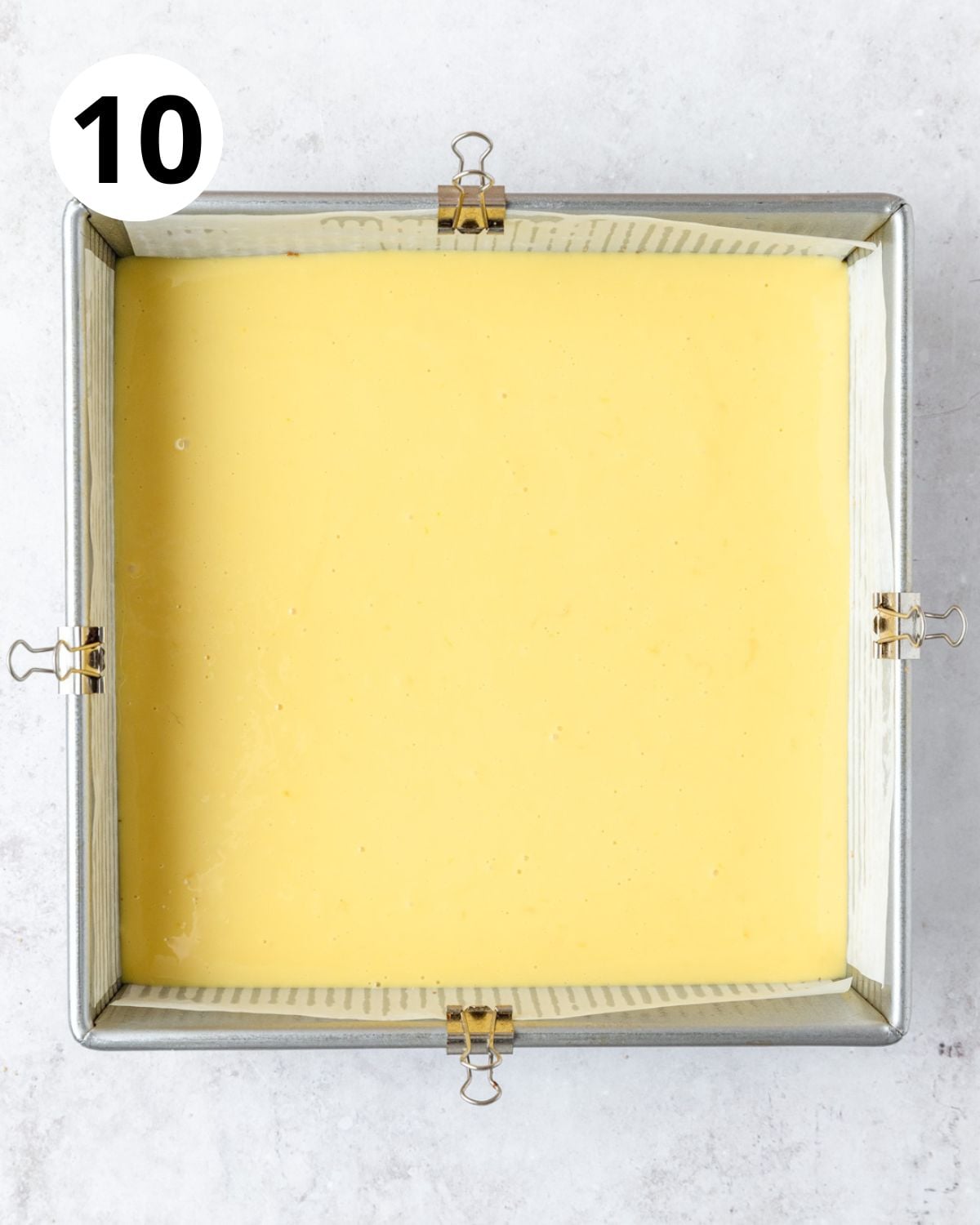 lemon bars before baking.