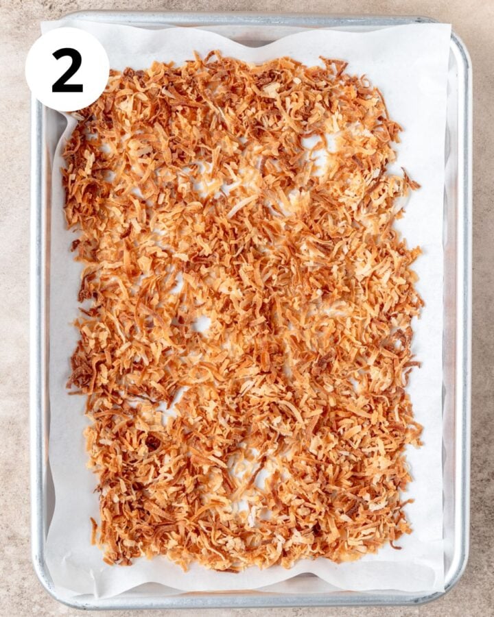 shredded toasted coconut. 