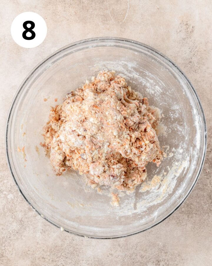 scone dough mixed together.