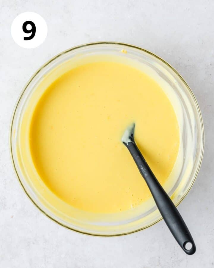 lemon bar filling in bowl.