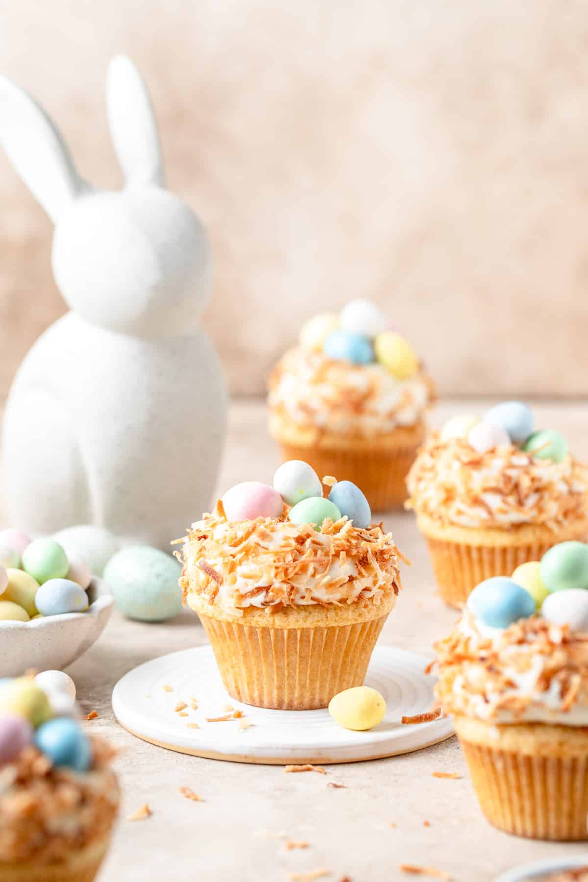 coconut easter egg cupcakes. 