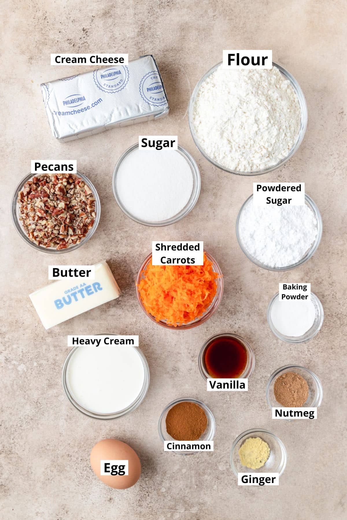 carrot cake scones ingredients