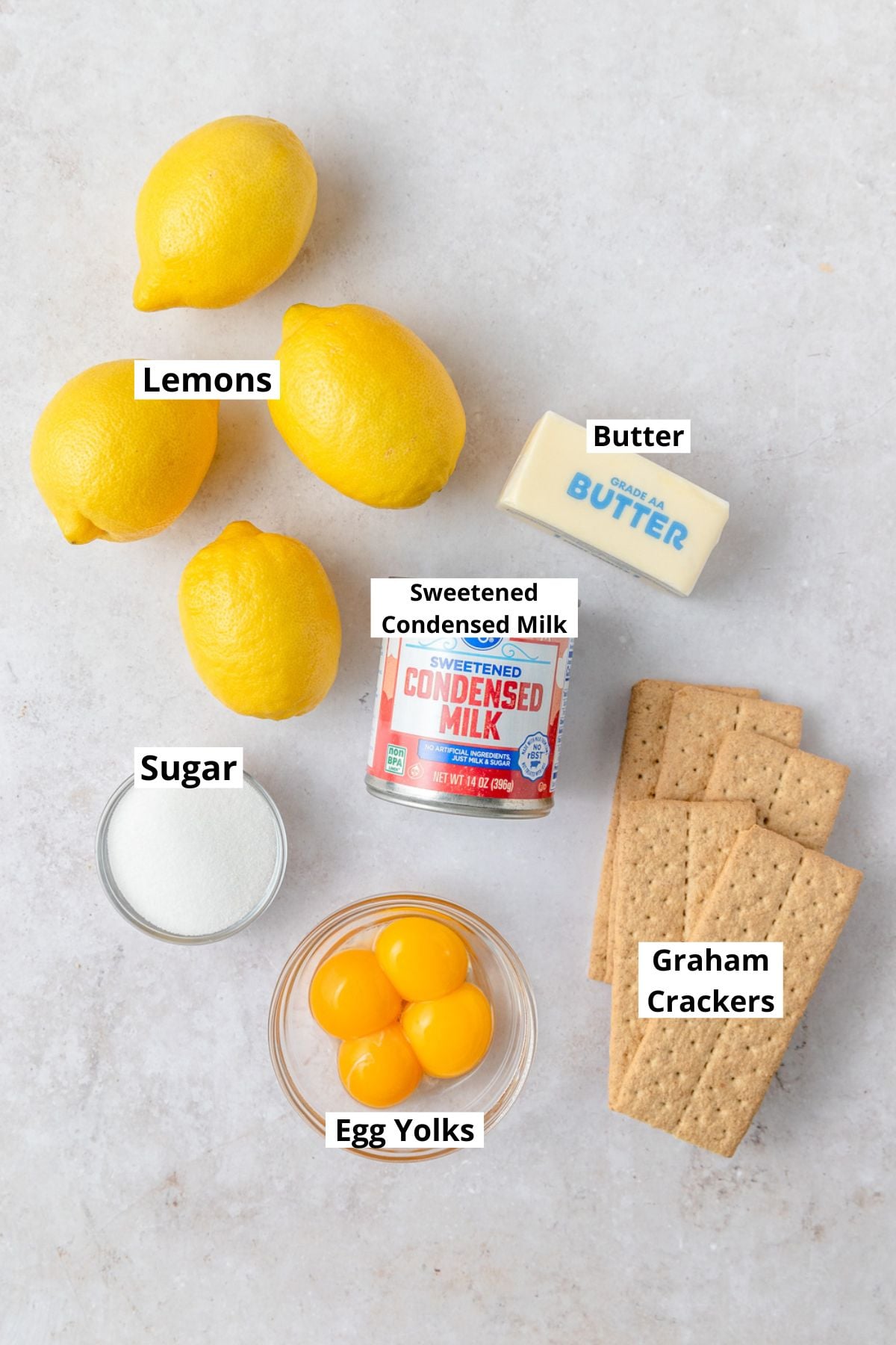 ingredients for lemon bars.