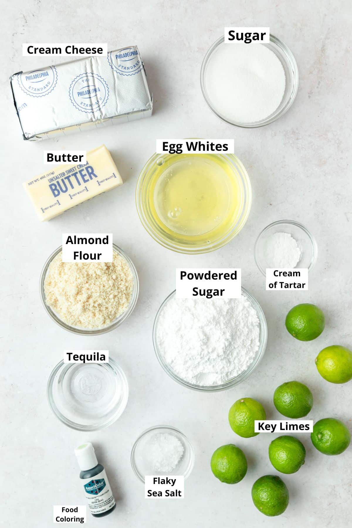 margarita macarons ingredients.