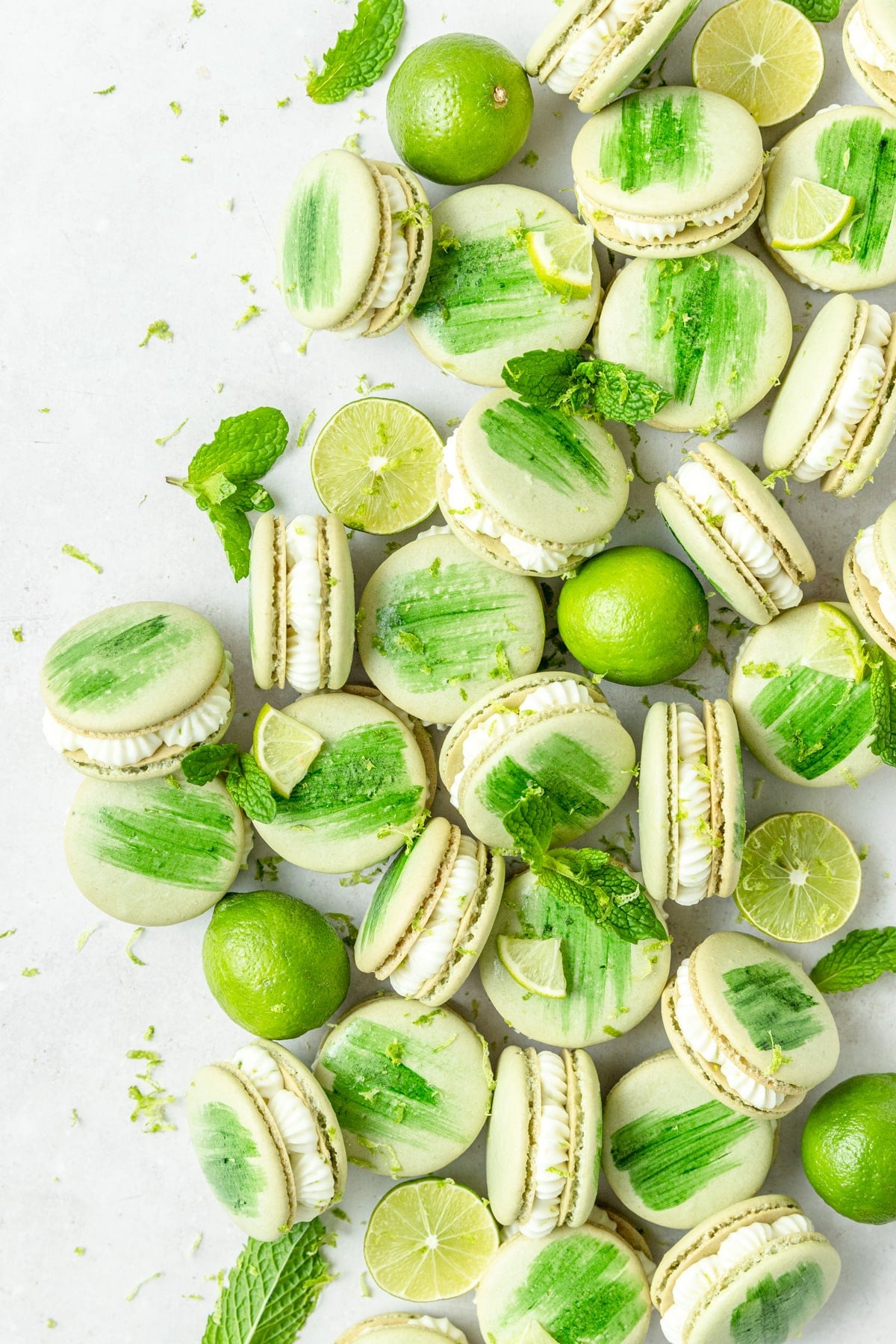 mint mojito macarons.