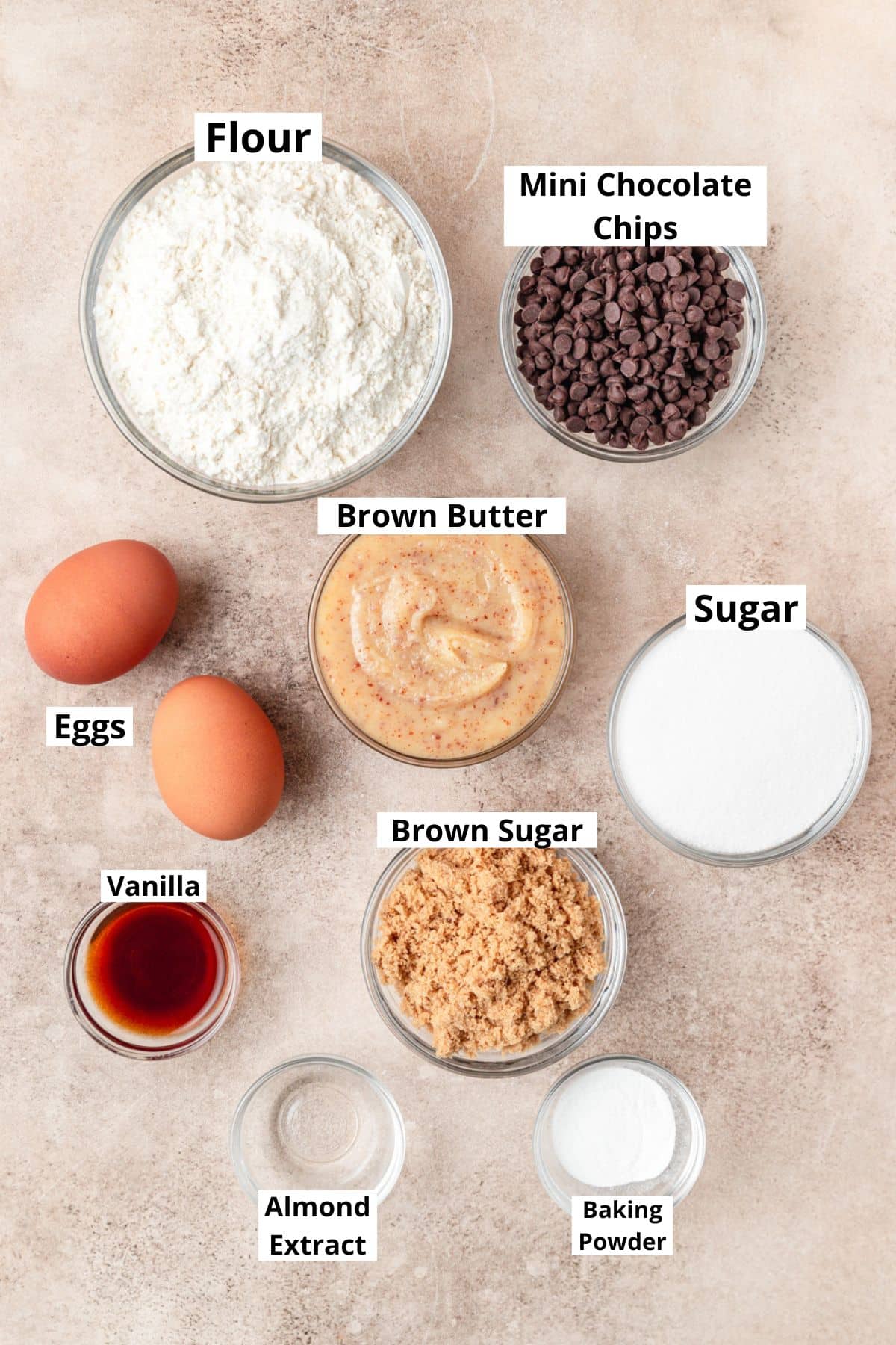 chocolate chip biscotti ingredients.