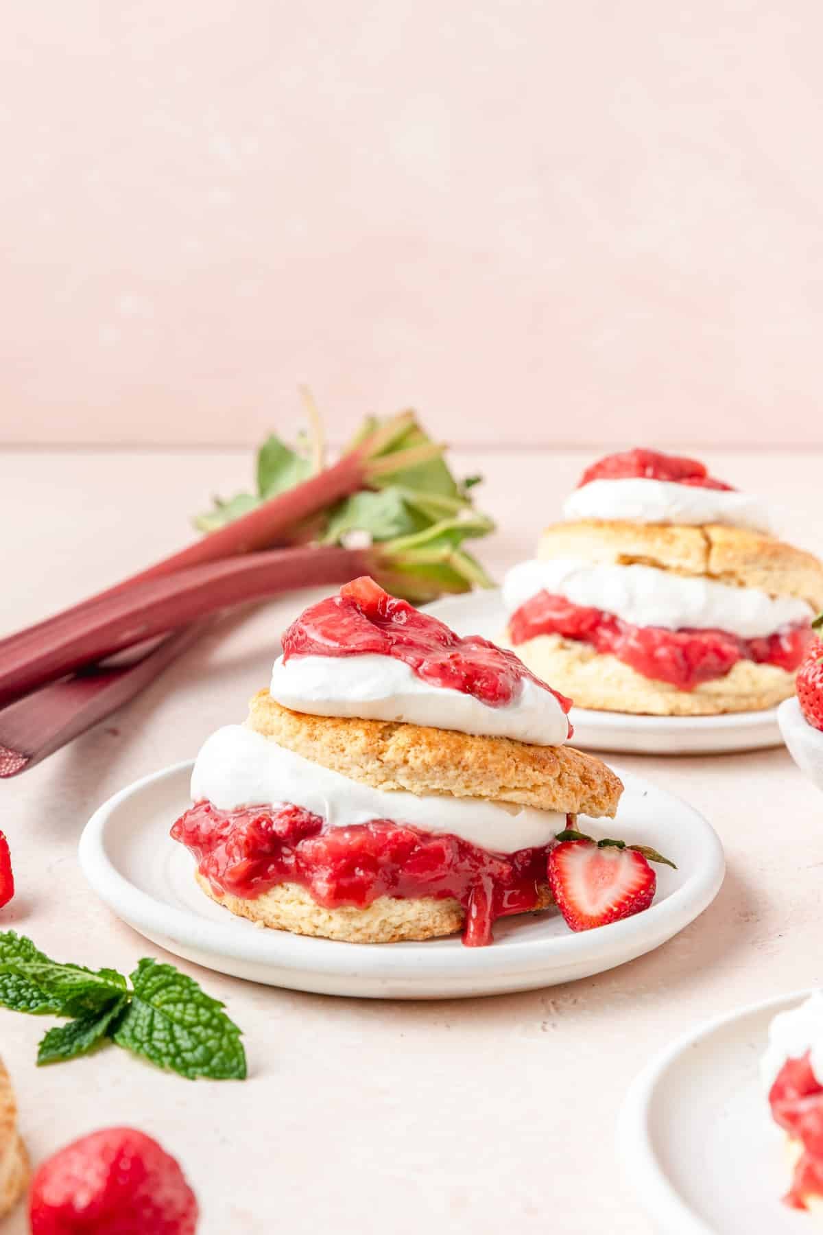 strawberry rhubarb shortcake.