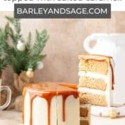 spiced eggnog layer cake pin.