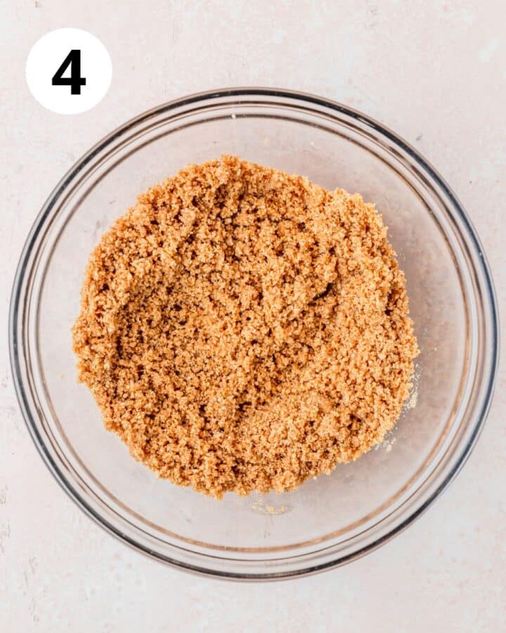 graham cracker crust in bowl.