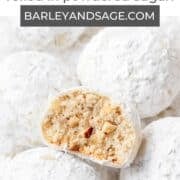 hazelnut snowball cookies pin.