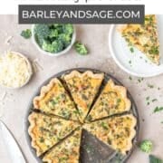 broccoli cheddar quiche pin.