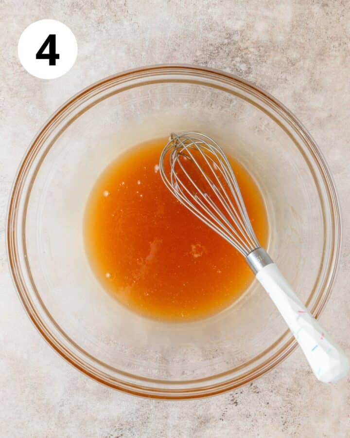melted butter and honey whisked together.