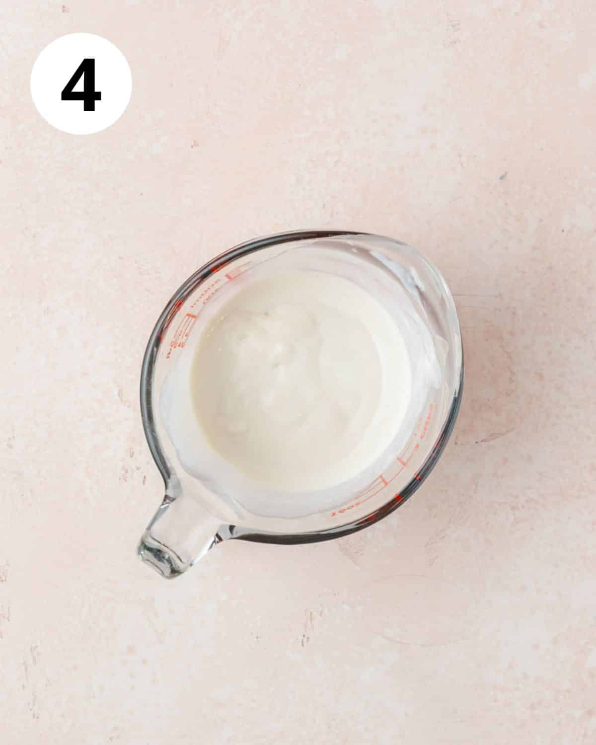 heavy cream and sourdough discard whisked together.