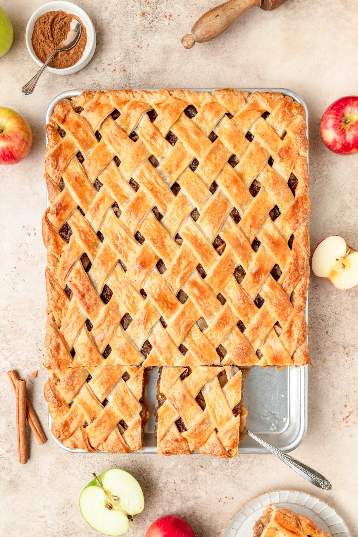 sheet pan apple pie.